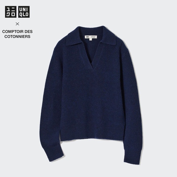 Uniqlo Premium Lambswool Long-Sleeve Polo Sweater - Picture 3 of 14